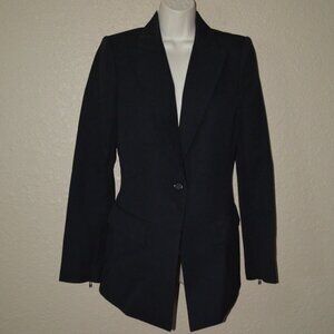 NWOT $1220 Sz 38 4 Barbara Bui Black Lined Long Blazer